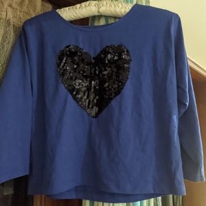 Blue crop top